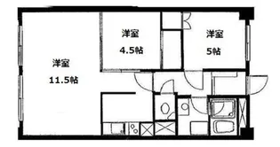 伊達坂ハイツ【3階】の間取り