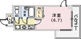 メゾン・ド・ソレイユ三宮【6階】の間取り