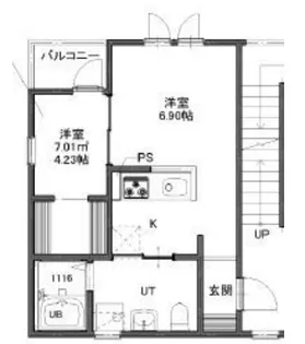T-フラット2【2階】の間取り