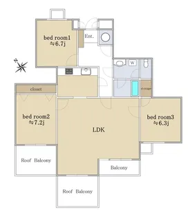 松原シティハウス【2階】の間取り