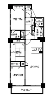 アーデントクレイル黒石弐番館【2階】の間取り