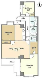 パークサイド碑文谷【1階】の間取り