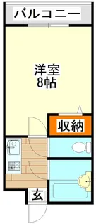 ウィザード九工大前【1階】の間取り