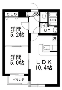 ノースコート暁【4階】の間取り