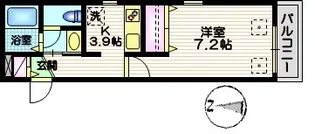 メゾンアルカンシエル【2階】の間取り