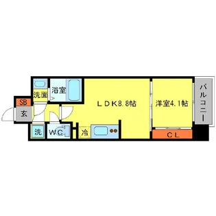 SERENiTE本町エコート【5階】の間取り