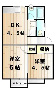 田喜野井ホームズエイト【2階】の間取り
