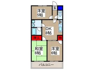 エシ-ル所沢2号館【4階】の間取り