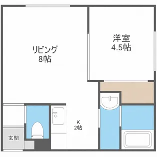 プリオール恵庭【1階】の間取り