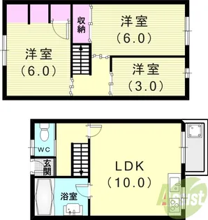 松が丘住宅17号棟の間取り