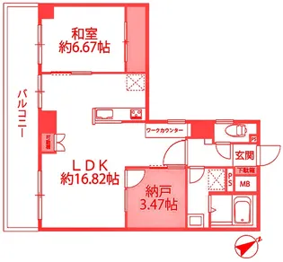 クローバーライフ桜森【6階】の間取り
