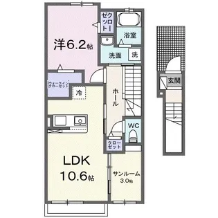 エクシード V【2階】の間取り