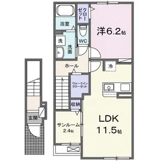 カーサ・エスペランサ【2階】の間取り