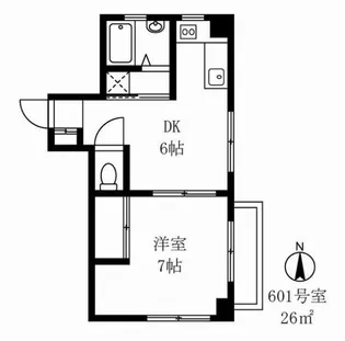 三幸レジデンス【6階】の間取り