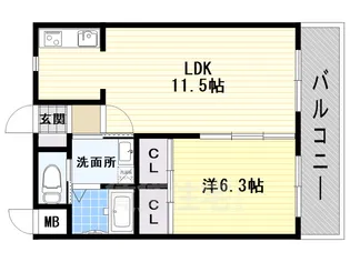 高師浜シーサイドマンション3【2階】の間取り