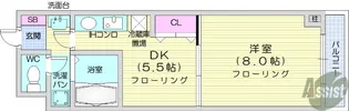 ベルシティ榴ヶ岡【8階】の間取り