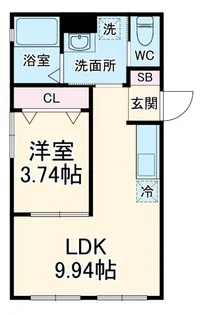 Cedre中村公園【1階】の間取り