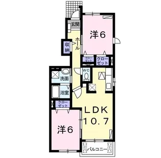 ベラージオB【1階】の間取り