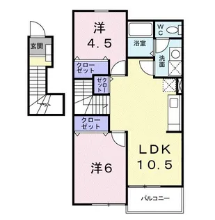 グレイスコート【2階】の間取り