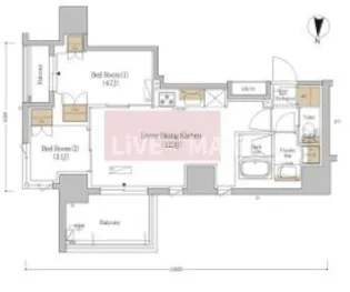アーバネックス錦糸町NORTH【7階】の間取り
