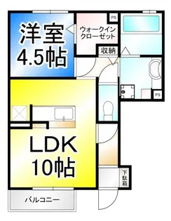 エレンシア風間 B【1階】の間取り