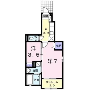 セッチソン・カシワ【1階】の間取り