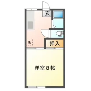 ハイツ森合【1階】の間取り
