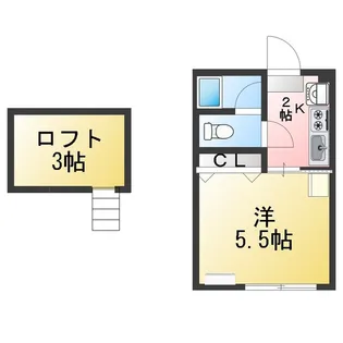 畳屋丁ハイツ【1階】の間取り