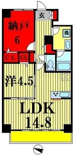 コンフォリア北小金【2階】の間取り