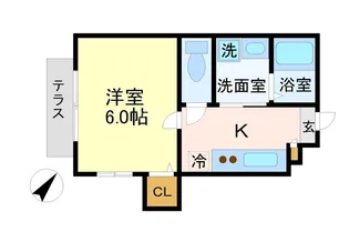 グリシーヌ経堂 A棟【1階】の間取り