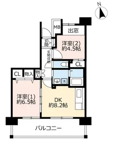 URアートヒル高根台【5階】の間取り