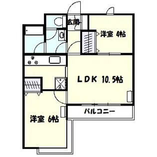 津田山ヒルテラス【3階】の間取り