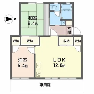 フレグランス粟津 A【1階】の間取り