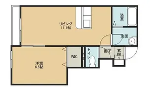 IS延友B棟【1階】の間取り