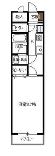 リトルハイム厨川【1階】の間取り