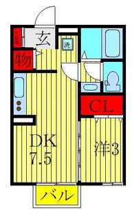 ブルーメ小倉【2階】の間取り