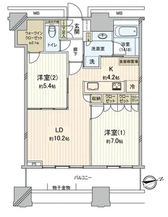 パークシティ柏の葉キャンパス二番街ミッドタワーD棟【8階】の間取り