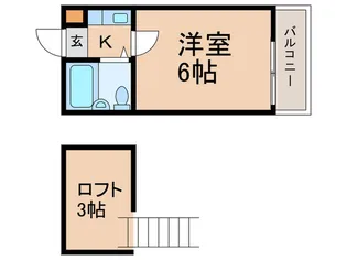 ソレイユ富士見A【1階】の間取り