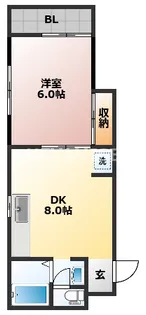 東マンション【1階】の間取り