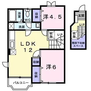 ニューコーポ小松B【2階】の間取り