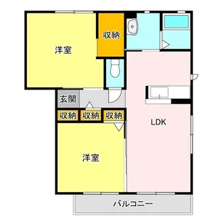 ヴィラーチェB【2階】の間取り