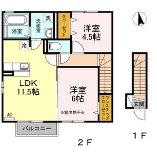 レーベンハイム III【2階】の間取り