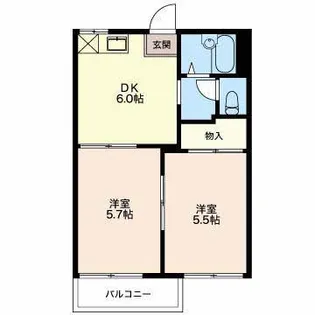 美住工房 B【2階】の間取り