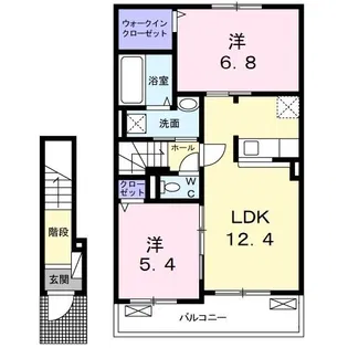 Laki II【2階】の間取り