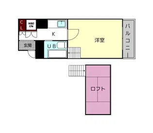 シティパレス生駒谷田町P6【1階】の間取り