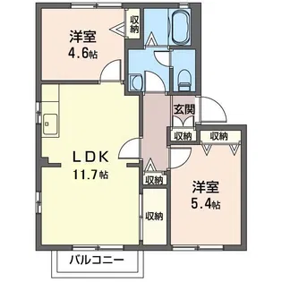 アークガーデンおゆみ野B【2階】の間取り