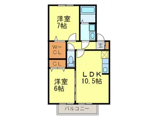ベルメゾンT.M【1階】の間取り