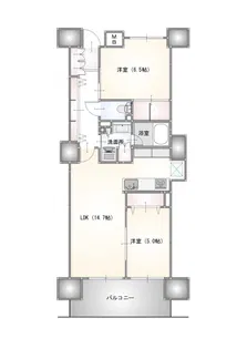 ジオ高松常磐町J.CRESTタワー【4階】の間取り