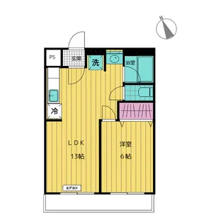 ポーラスター【4階】の間取り