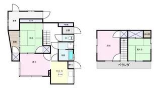 山梨県甲府市山宮町【一戸建】の間取り
